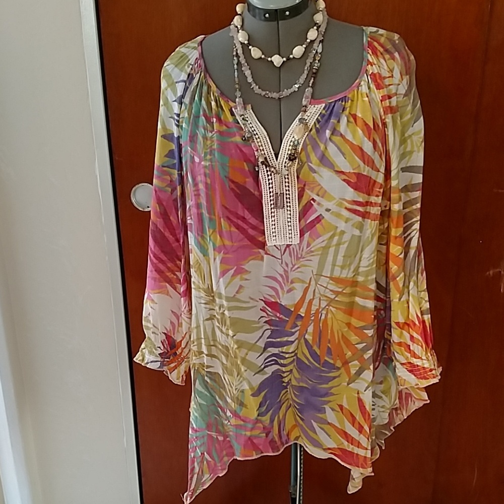 Spense boho tropical blouse